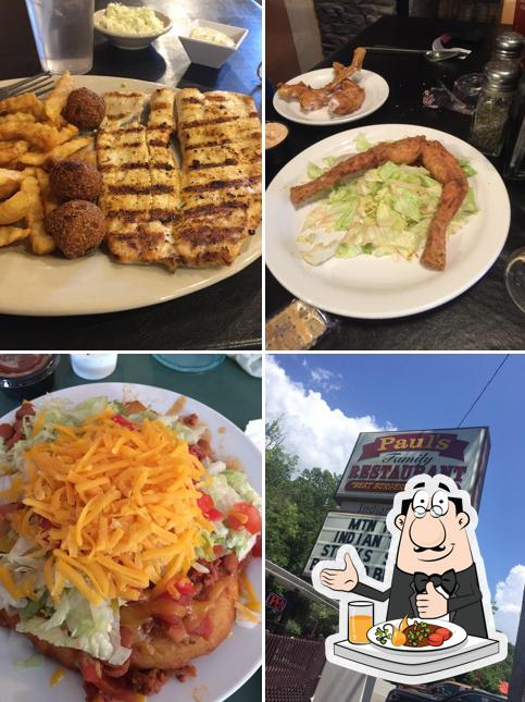 Family restaurant meal